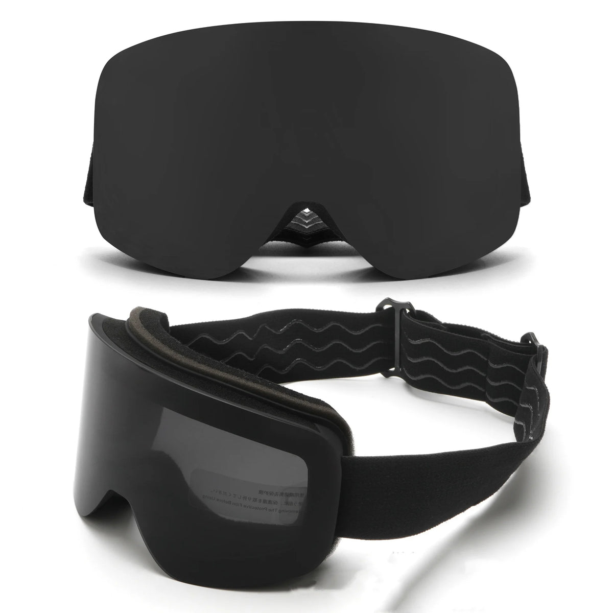 Gafas de esquí con doble capa antivaho, visión nítida HD, protección contra el viento y rayos UV400, compatibles con casco, ideales para deportes de invierno al aire libre.