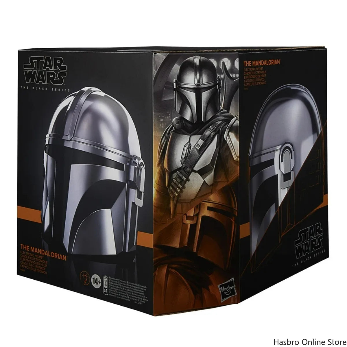 Hasbro Star Wars The Black Series The Mandalorian Premium Electronic Helmet 1:1 Cosplay Mask Toy for Christmas Gift F0493