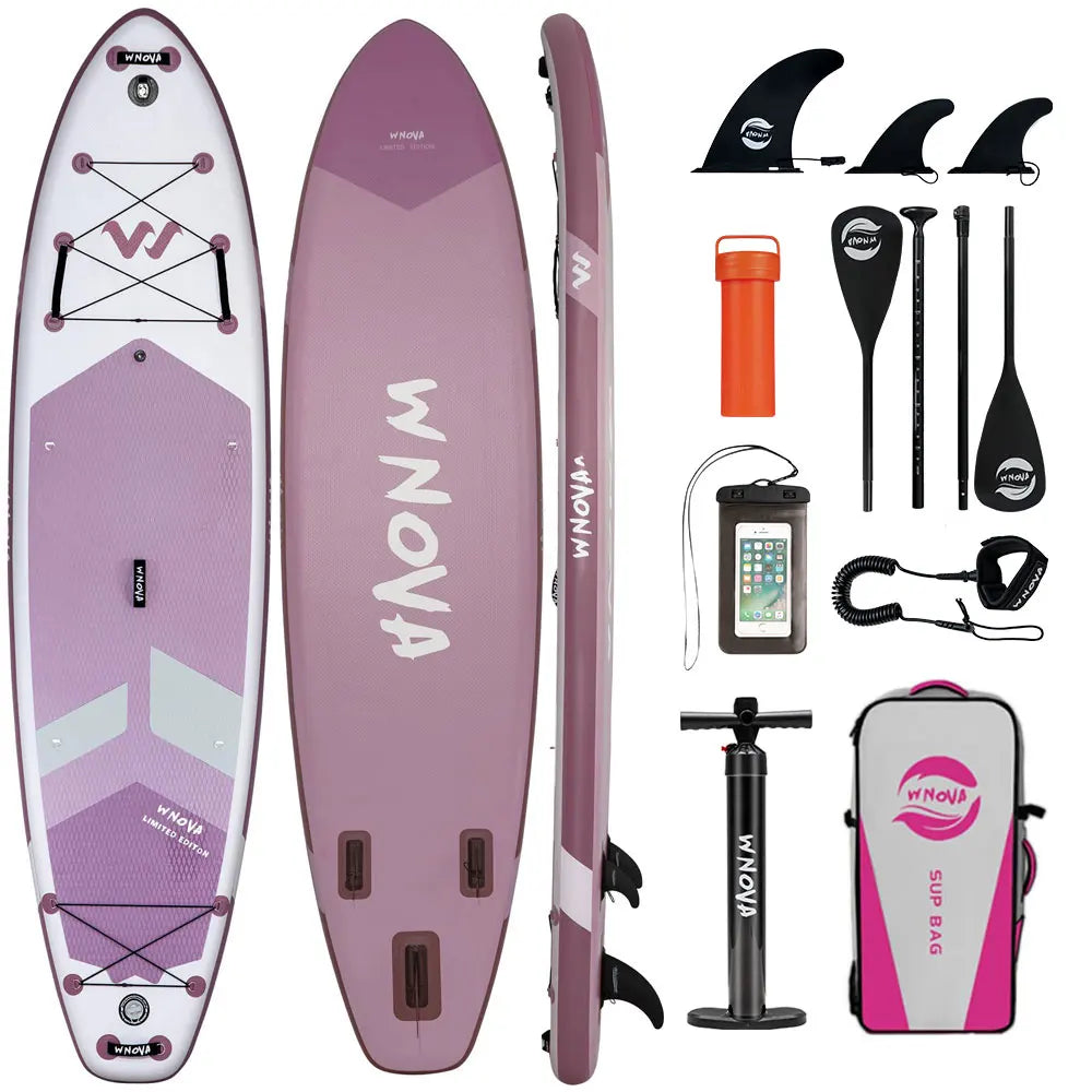 Tabla de Paddle Inflable Ultraligera Serie WNOVA 2026, Tamaño 335-350cm, Material PVC, para Deportes Acuáticos, Yoga, Pesca, Viajes, Surf, Antideslizante