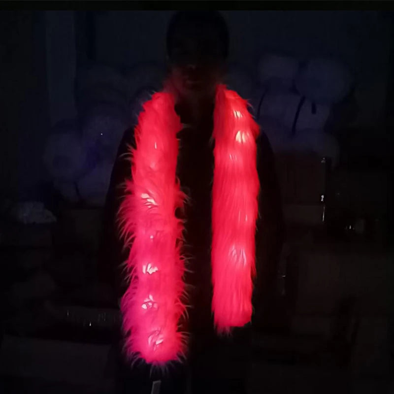 Bufanda LED para mujer, bufanda luminosa intermitente para concierto Rave, Bar, Club, espectáculo de danza, accesorios de disfraz