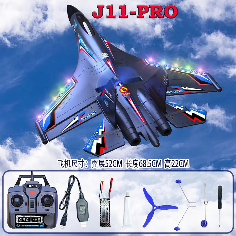 NUEVO Avión RC J11 Pro de 6 Canales con Motor sin Escobillas, 2.4GHz, Impermeable, Anfibio, Acrobacias 3D, Giro de 180°, para Aficionados
