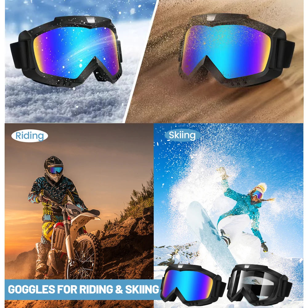 Gafas de protección para motocross, resistentes al viento, con lentes de alta definición, ideales para carreras y uso en terrenos irregulares, gafas para motociclistas y ciclistas, tanto para hombres como para mujeres.
