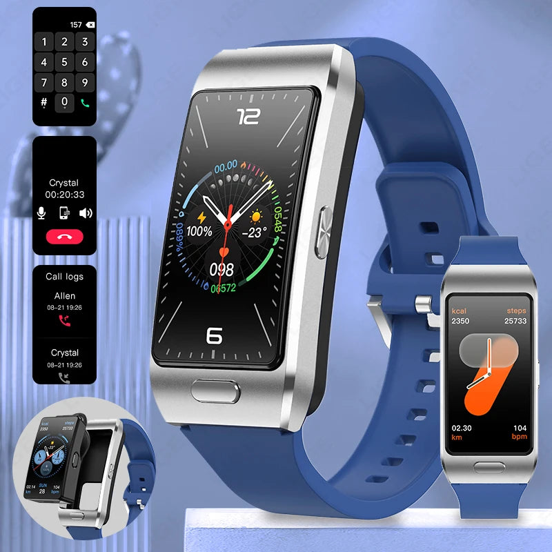 Reloj inteligente LIGE 2 en 1 con auriculares TWS de 1,57" para hombre y mujer, reloj deportivo de fitness con GPS, ECG, frecuencia cardíaca, llamadas Bluetooth y música