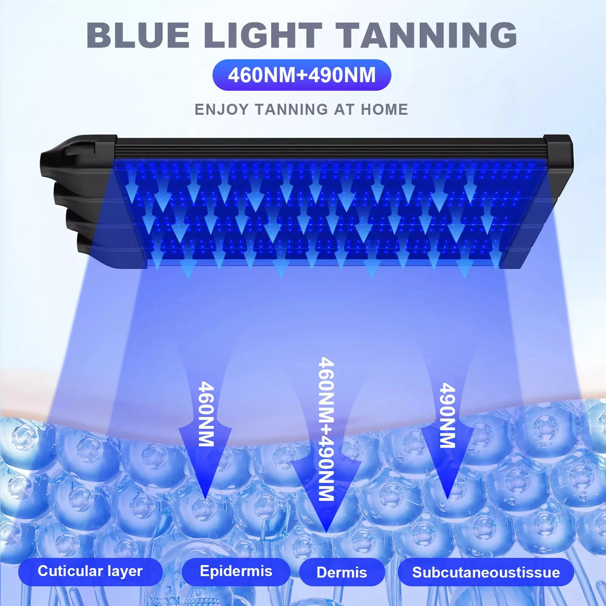 Lámpara de bronceado UV profesional de 4 cabezales, luz de baño solar de 35W, rejuvenecimiento de la piel del acné, equipo de belleza para uso en salón de belleza en el hogar