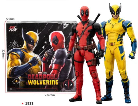 ZD Toys, figura de acción articulada de 17,5 cm (7") de Marvel, con los personajes Deadpool y Wolverine, modelo de colección de películas, un regalo para los fans.