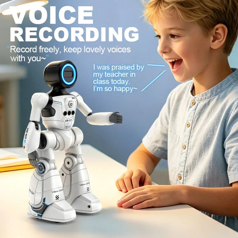 Robot inteligente de control remoto con IA, juguete programable, compañero interactivo con control por voz para educación temprana, robot de reparto, regalo