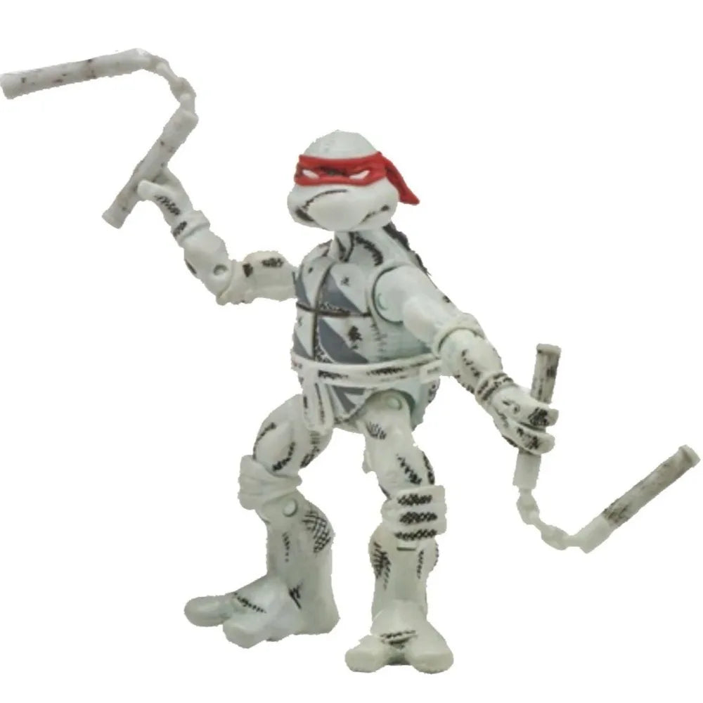 Tortugas Ninja: Edición 40 Aniversario, set de cuatro figuras de acción, figuras articuladas de 10.8 cm, incluye un juego de accesorios