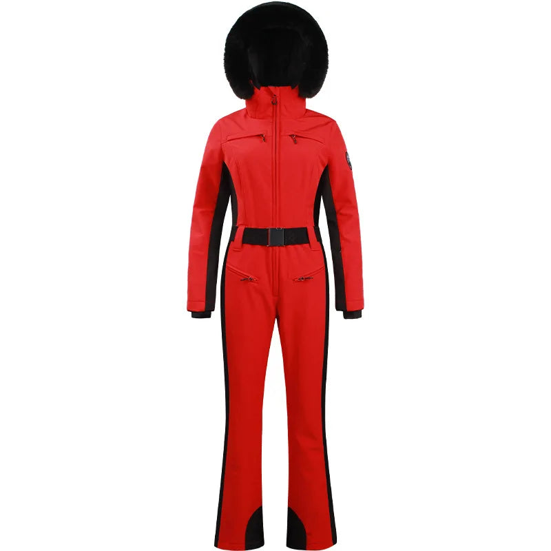 Traje de esquí para mujer, mono, térmico, grueso, impermeable, a prueba de viento, ropa deportiva para exteriores, snowboard, montaña, nuevo, Invierno