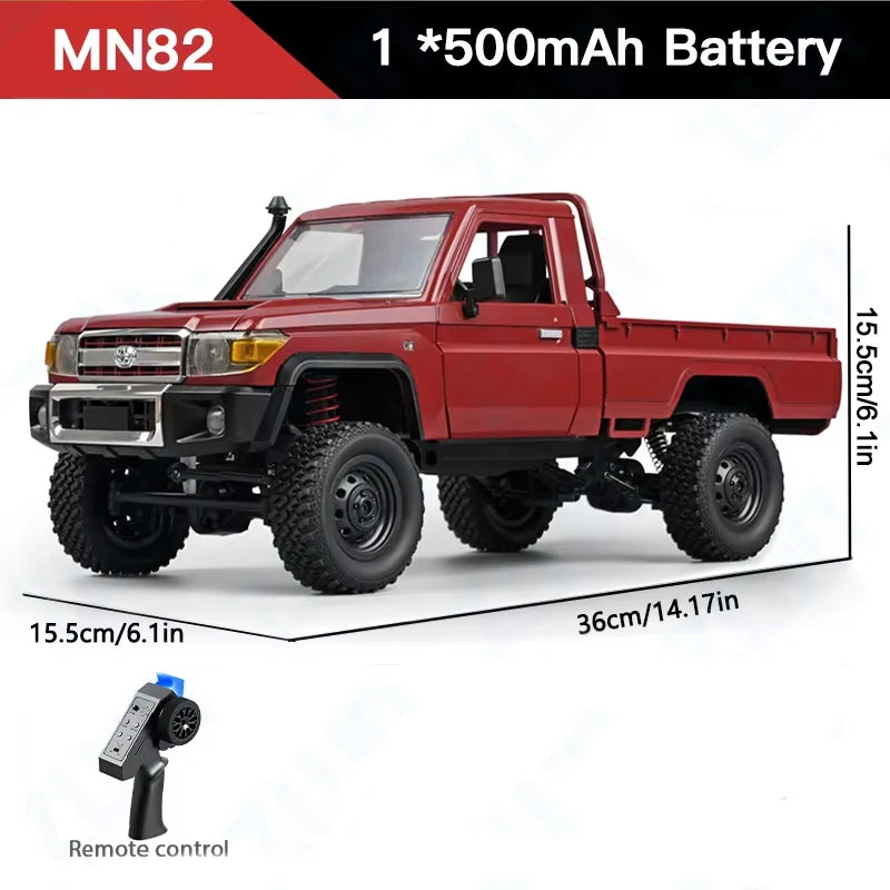 Camión todoterreno a control remoto MN82S escala 1:12, modelo MN 2.4G versión RTR, coche oruga 4WD para todo terreno, juguete de hobby para niños y regalo para adultos