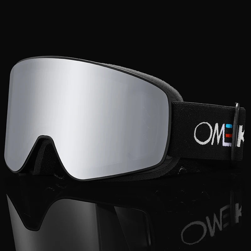 OMEKOL nuevas gafas de esquí antiniebla de doble capa, gafas para motos de nieve, gafas para deportes al aire libre, gafas para Snowboard y nieve