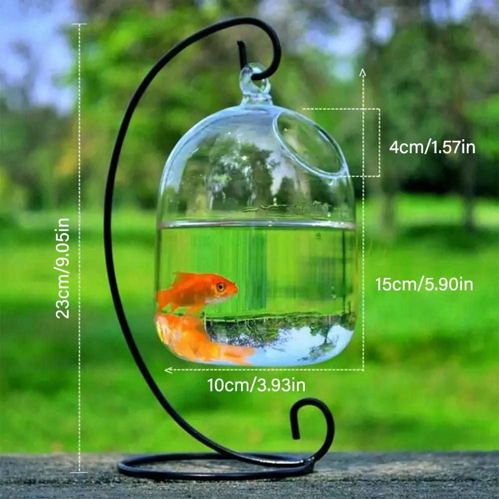Jarrón hidropónico para colgar en la pared, decoración del hogar, decoración de acuario, pecera de cristal colgante, jarrón, adorno, pecera, pecera