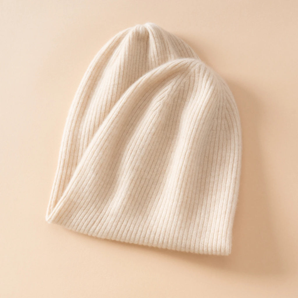 Gorros de invierno para mujeres/hombres, gorro informal para exteriores, gorro de punto de dos capas, gorros cálidos de 100% de Cachemira, gorro grueso para senderismo Unisex