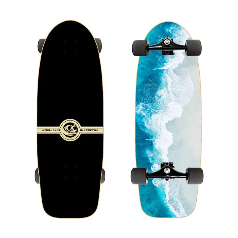 Tabla de Surfskate para Carving en Tierra, Longboard Deportivo, Skateboard Completo para Pumping, Tabla de Arce, Eje CX4, 76cm