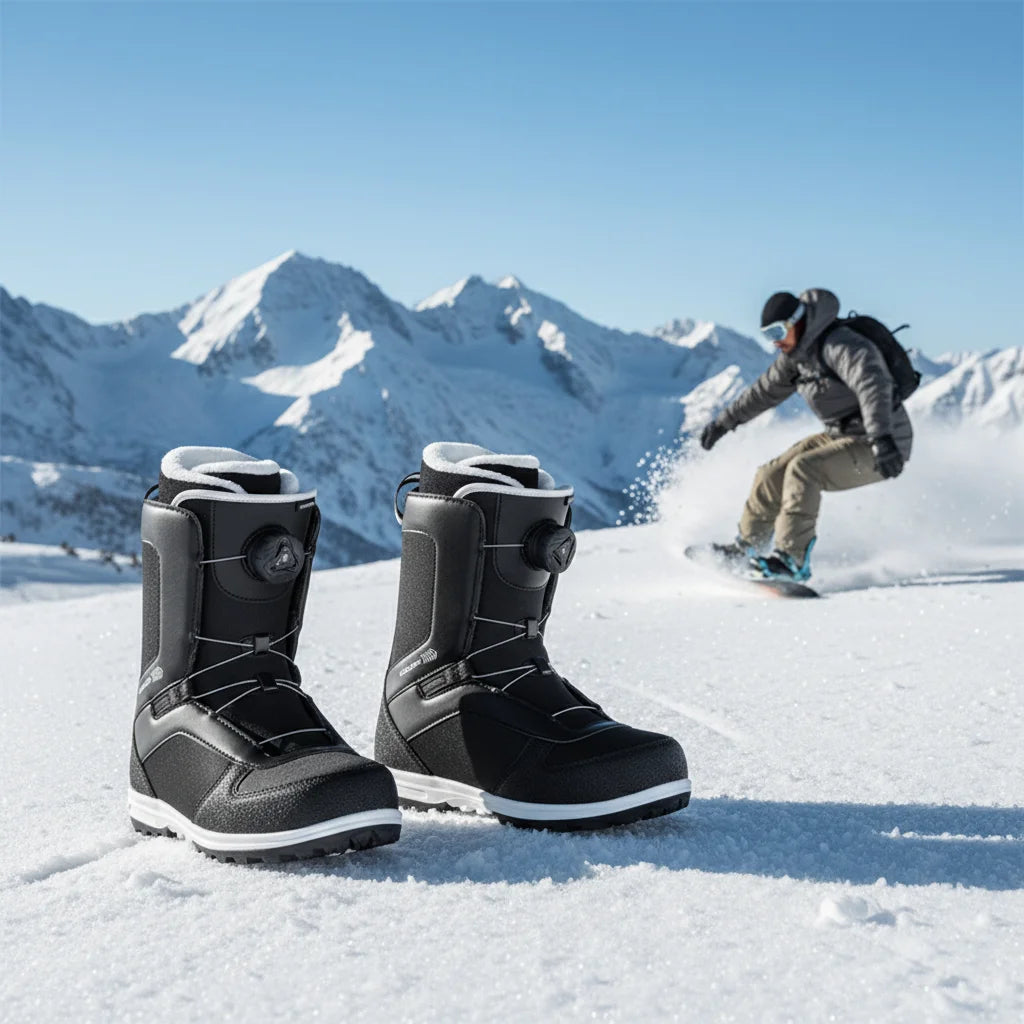 Botas de Nieve y Esquí Unisex Impermeables para Adultos, de Uso Rápido en Todas las Regiones, con Hebilla Exterior y Tejido de PU