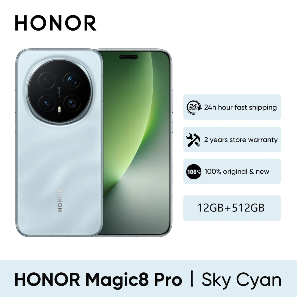 Smartphone Honor Magic 8 Pro 5G Versión Global Snapdragon 8 Elite Gen 5 200MP Aimage 7100mAh 100W OLED 6.71'' NFC eSIM Teléfono Honor