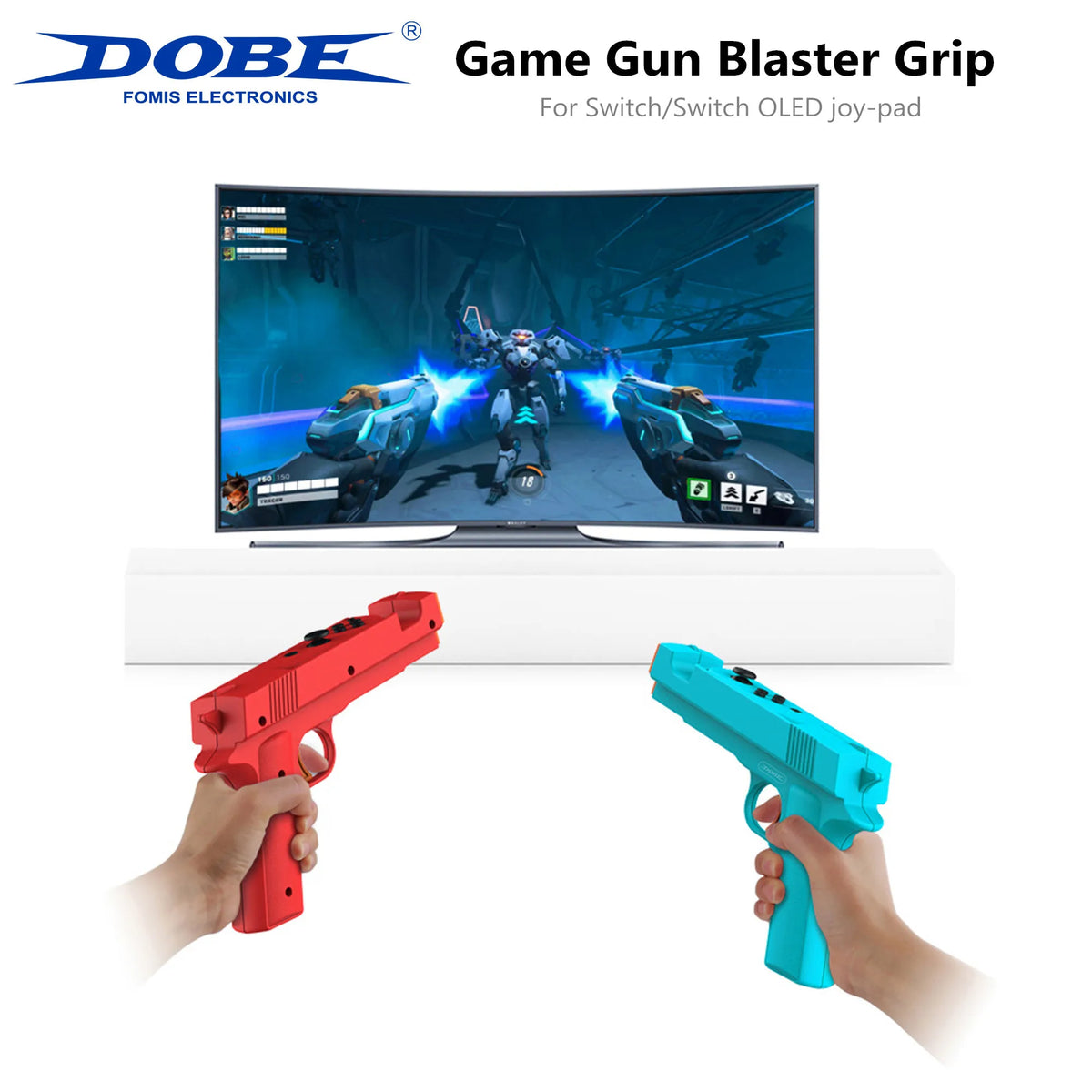 Pistola de juego para Switch/Switch OLED, soporte para Joy-con, pistola de juego con sensor táctil, Joypad, empuñadura de pistola, accesorio para Switch