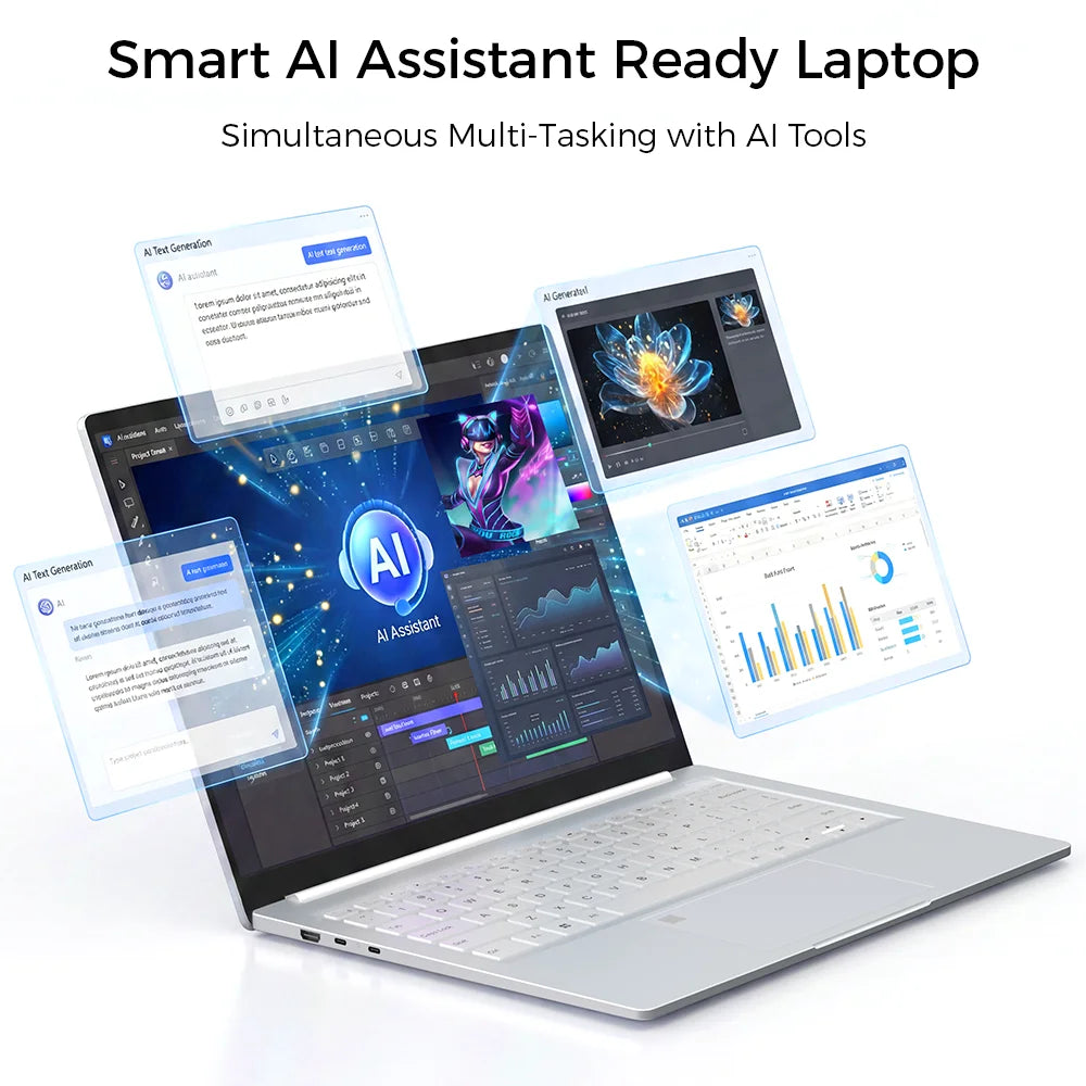 Ninkear 14 Inch Laptop AMD Ryzen 5 6600H 16GB LPDDR5 RAM 512GB SSD 2.2K IPS Display 100% sRGB Ultra Slim 1KG Notebook PC WiFi 6 Bluetooth 5.3 Fingerprint Unlock PD65W Fast Charge Metal Body