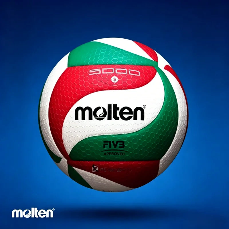 Balón de Voleibol Molten 4500/5000, Tamaño Estándar 5, PU, Oficial para Competición y Entrenamiento, para Uso en Interiores y Exteriores