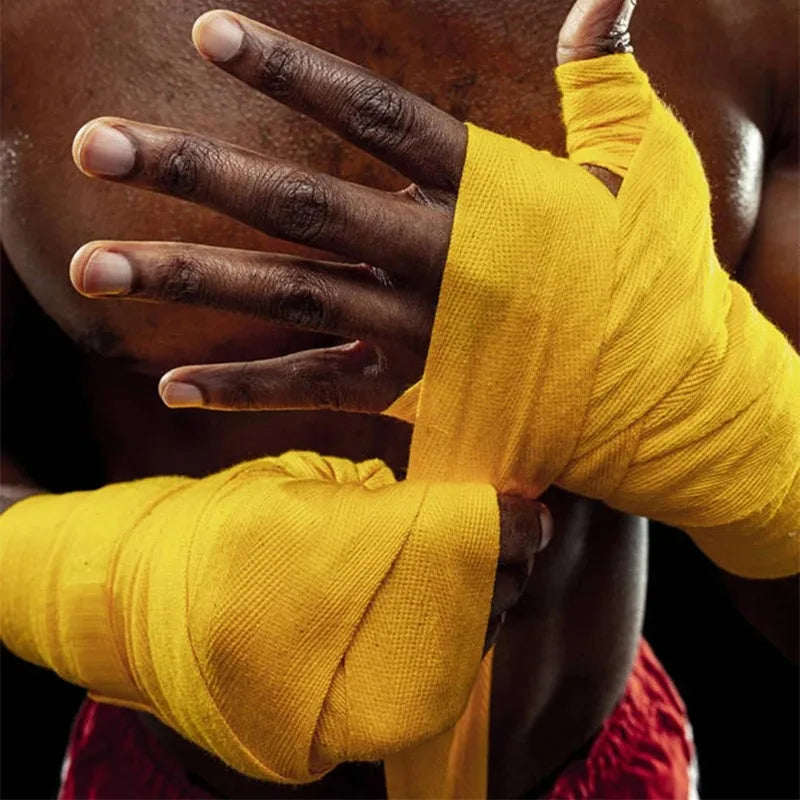 Vendaje de boxeo de algodón, 2 uds., 1,5/2/3/5M, correa deportiva, Sanda Kick Boxing, guantes de mano MMA, cinturón Protector, envolturas deportivas de boxeo, vendaje