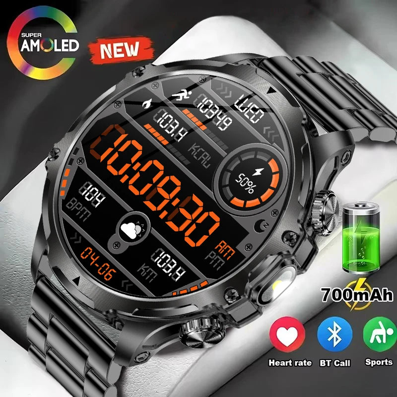 Reloj inteligente para hombre 2026, pantalla grande HD de 1.9 pulgadas, llamadas Bluetooth, reproductor de música, rastreador deportivo de fitness, monitor de salud, smartwatch para hombre