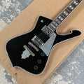 Guitarra eléctrica negra de alto brillo con pastillas HH de alto rendimiento – La elección ideal para principiantes y entusiastas del rock