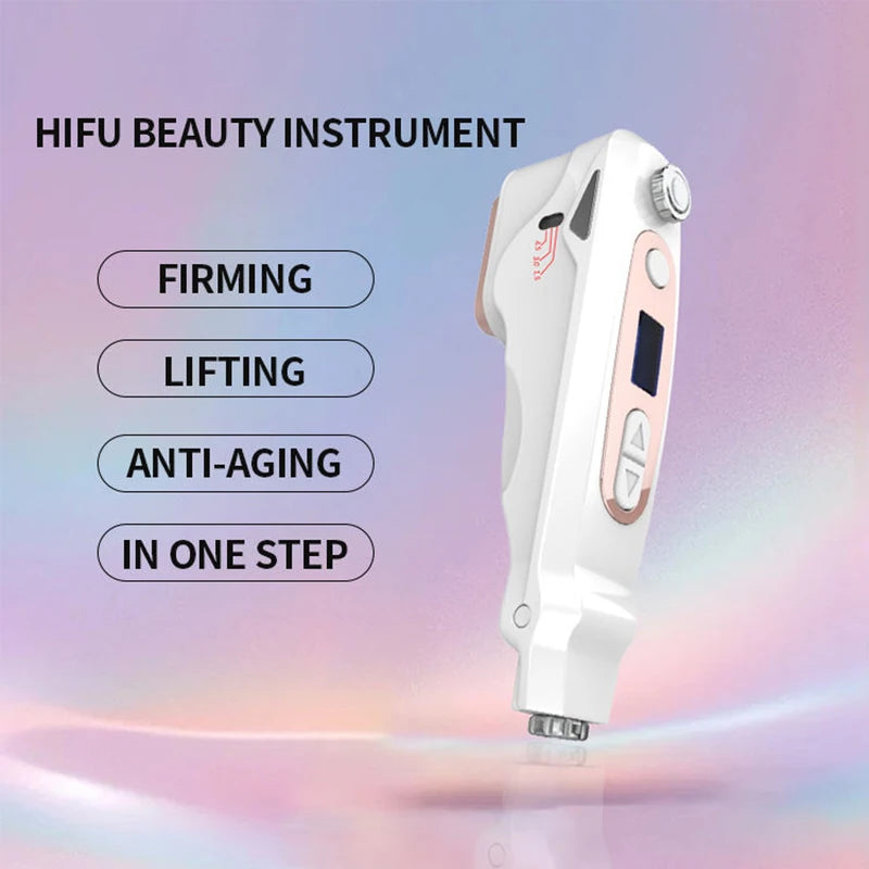 Mini Máquina de Belleza Facial Ultrasónica HIFU, Lifting Facial, Reafirmante, Antiarrugas, Cuidado de la Piel, Instrumento de Belleza Multifuncional, Masajeador
