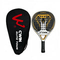 Raqueta de Pádel KOBRA 24K de Fibra de Carbono, Ligera, 38 mm de Grosor, Raqueta Profesional de Tenis de Pádel con Textura de Cabeza de Serpiente Dorada, Absorción de Impactos