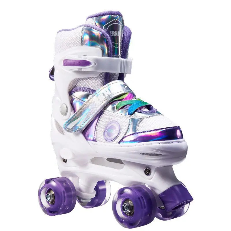 Patines de Ruedas Ajustables de Talla 4, Patines de Doble Fila, Patines de Moda