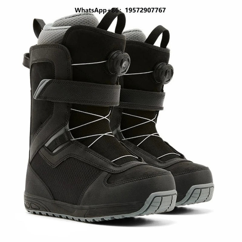 Botas de Snowboard para Hombre, para Todo Tipo de Montaña, con Sistema de Cordones de Doble Ajuste, Flexibilidad Media, Impermeables