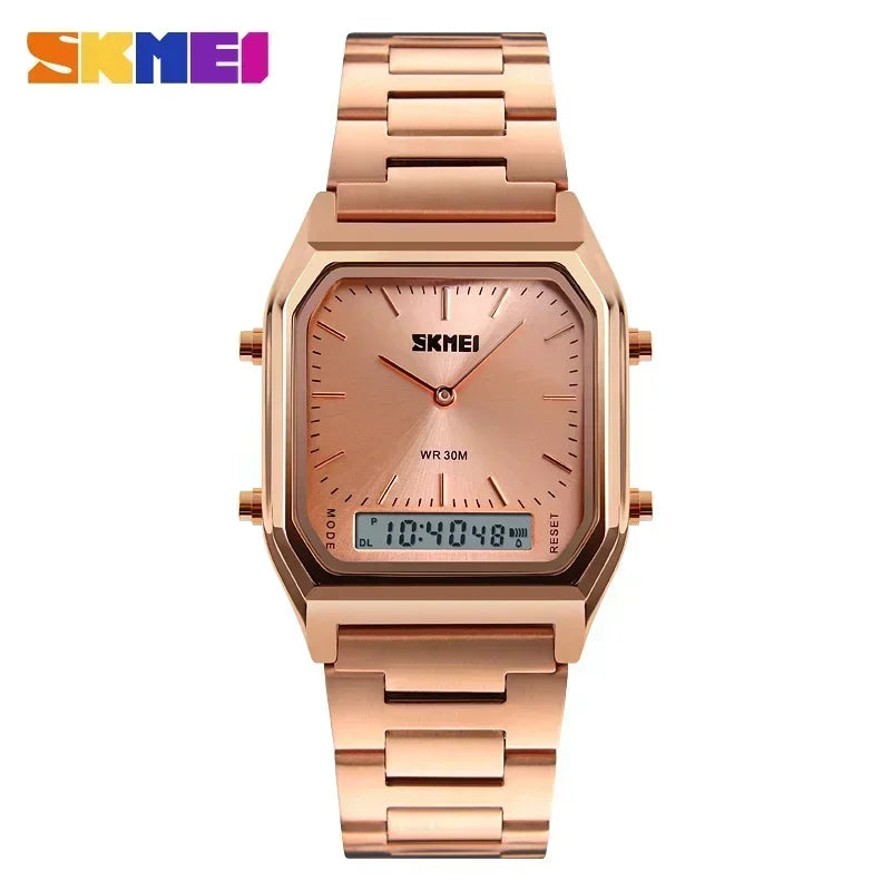 SKMEI 1220 Quartz Wristwatches relogio masculino Fashion Casual Watch  Men Digital Dual Time Sports Chronograph 3bar Waterproof