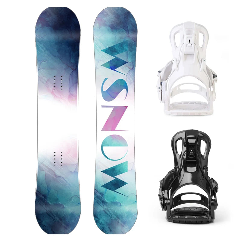 Conjunto de Tabla de Snowboard All-Round para Adultos, Estilo Camber Rocker, para Hombres y Mujeres, Estilo Invernal