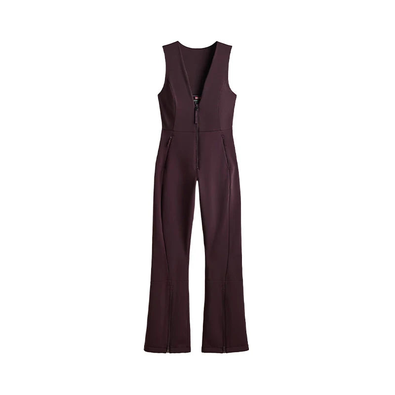 Mono de esquí con capucha para mujer, cuello alto, cremallera, cintura alta, cortavientos, ropa de abrigo, invierno 2026, novedad en ropa de esquí para mujer