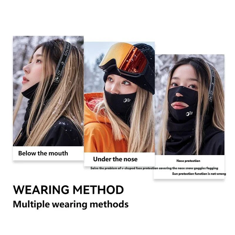 Mascarilla de esquí con forro polar para hombre y mujer, polaina cálida a prueba de viento de secado rápido para ciclismo, correr, Snowboard, cubierta para todo el rostro