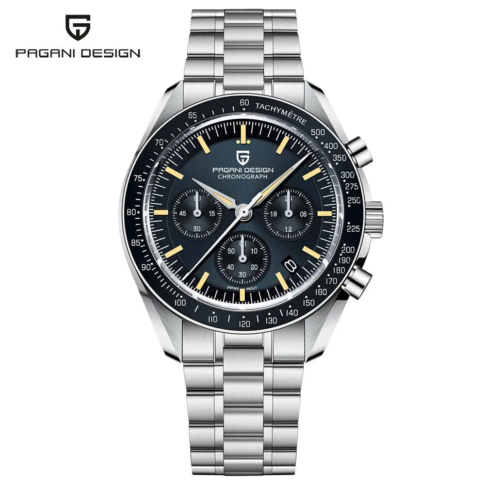 PAGANI DESIGN PD1701 Gold Luxury Men's Watches Quartz Wristwatches Chronograph VK63 Watch For Men AR Sapphire Mirror Clock Gifts