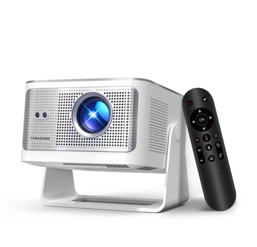 Proyector para Exteriores Magcubic HY350Max 900ANSI con Control Remoto por Voz, Enfoque Automático, Resolución Nativa 1080P, 8K, Wifi6, BT5.4, 2+16G