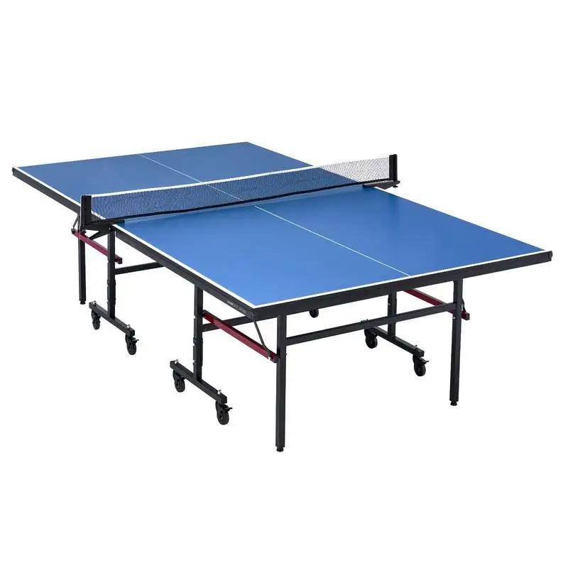 Mesa de ping pong plegable de MDF, tablero de 25 mm, ruedas bloqueables, red rápida, montaje en 10 minutos, interior, envío a Europa