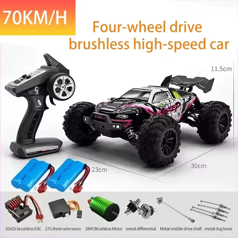 SCY 16101PRO, 16102PRO, 16103PRO 4WD 1:16RC Coche de control remoto de alta velocidad sin escobillas, 70 kilómetros por hora, regalo de coche de carreras de juguete