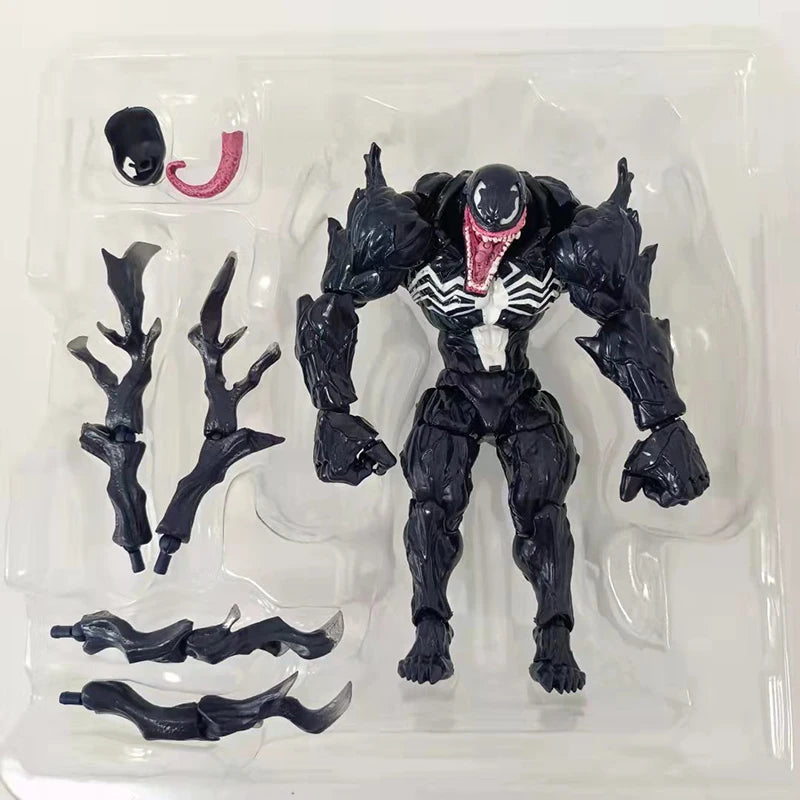 Figura de acción de Black Panther de Revoltech Yamaguchi, modelo de Deadpool y Venom, juguetes de Black Panther King of Wakanda T'Challa