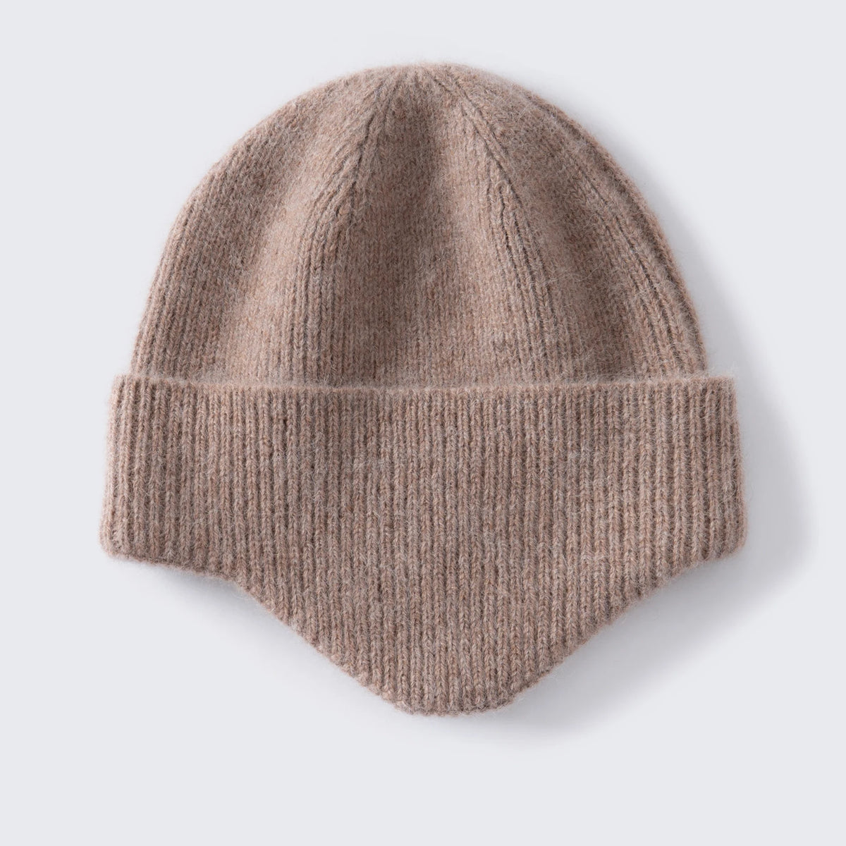 SHELTER BEANIE Gorro con Orejeras 90% Alpaca Fina 10% Cachemira, Calentador de Orejas de Lujo Sin Teñir, Gorro Tejido de Lujo, Calentador de Orejas de Puesta Rápida