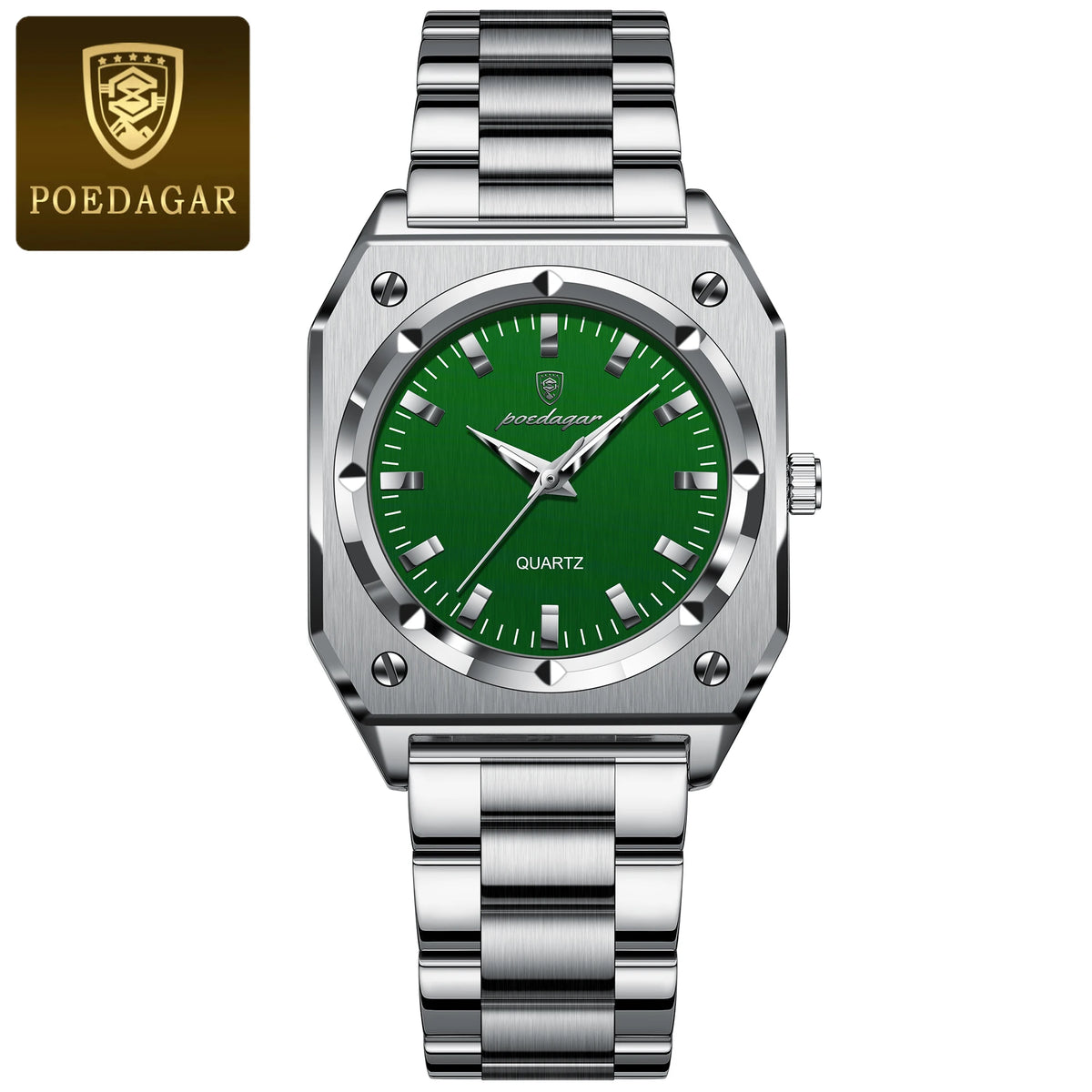 Reloj de pulsera elegante para dama POEDAGAR, resistente al agua, de acero inoxidable, luminoso, reloj de mujer exquisito, cuarzo, relojes de mujer de alta calidad