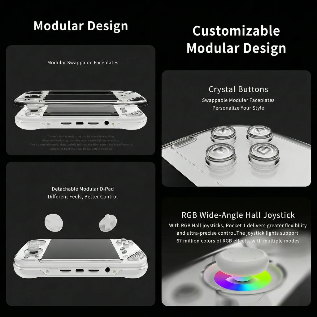 Consola de juegos portátil MINILOONG POCKET 1, pantalla IPS de 4'', salida HD, sistemas de código abierto, actualizaciones OTA, sistema operativo LOONG, nueva consola POCKET1