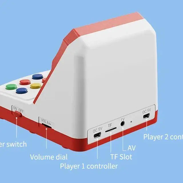 Consola de videojuegos retro mini arcade A10R A6PLUS, más de 1000 juegos, pantalla de 3.2 pulgadas, joystick integrado, compatible con salida de TV, arcade para el hogar B