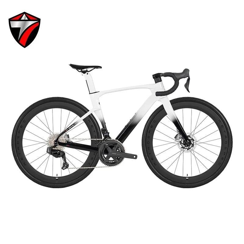Bicicleta de carretera de fibra de carbono TWITTER Gravel V3, velocidad variable electrónica SENTYEH, ES7000-1*13 velocidades, frenos de disco hidráulicos, bicicleta de gravel