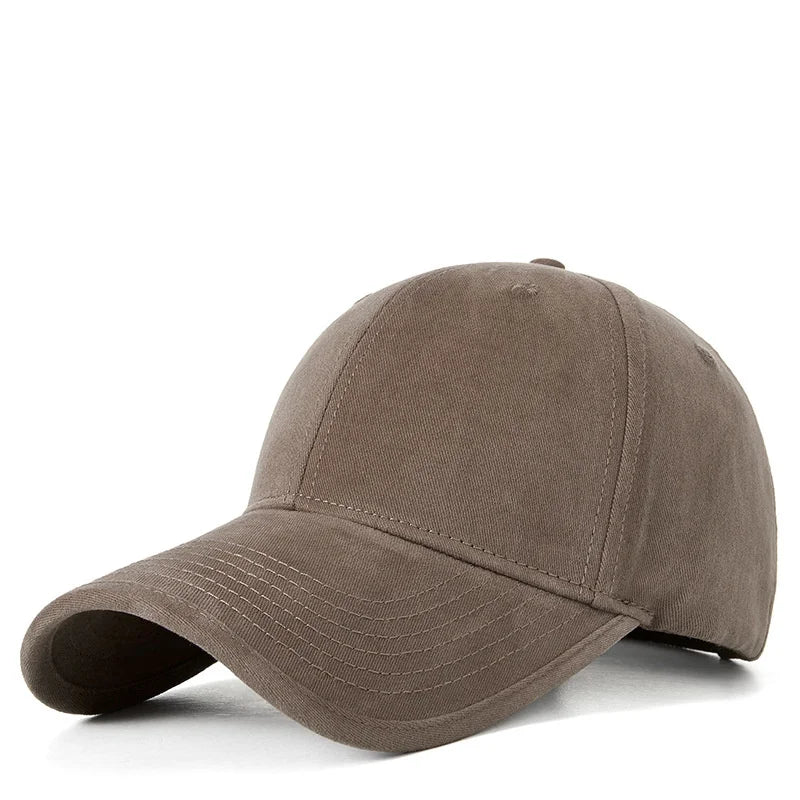 Gorra de béisbol de algodón extragrande color verde oliva 2026 para hombre, estilo casual, lisa, con cierre a presión, para cabezas grandes, deportiva, para el sol, 56-60 cm 60-65 cm