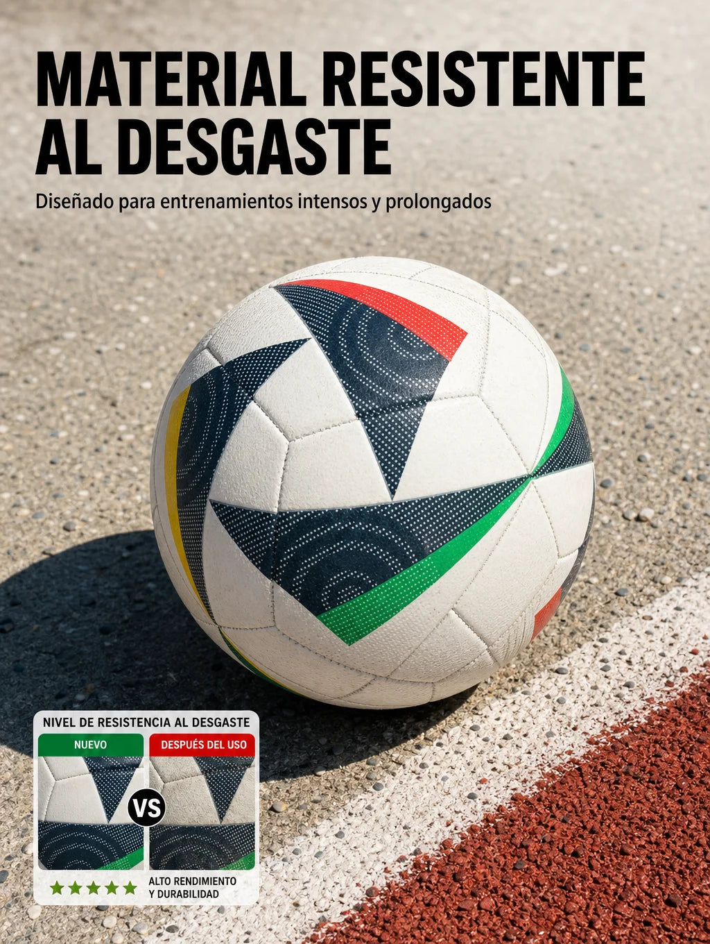 Balón de fútbol ideal para entrenamiento y partidos al aire libre