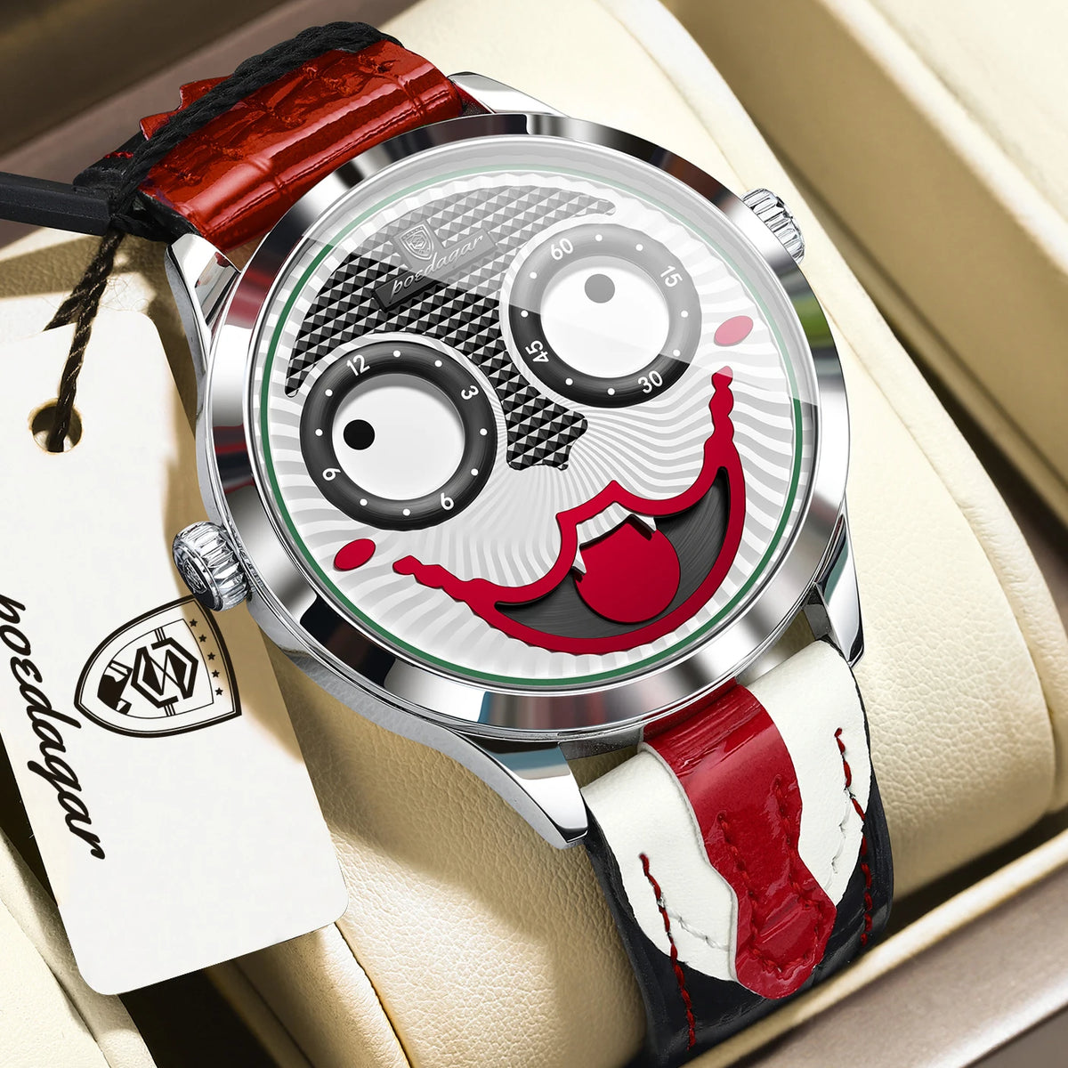 Reloj para hombre POEDAGAR original y único, de cuarzo, resistente al agua, de alta calidad, con correa de piel, estilo moderno y casual.