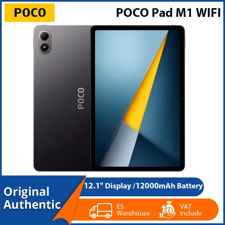 Tableta POCO Pad M1 12.1" Pantalla 2.5K 120Hz Procesador Snapdragon 7S Gen 4 Batería de 12000mAh Sistema Xiaomi HyperOS 2