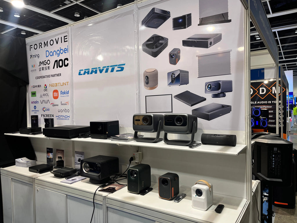 Proyector de Tiro Ultra Corto Caavits G3 con Triple Láser, 1080P FHD, Android TV, Enfoque Automático, Keystone, 3D, HDR10, HDMI Inalámbrico, Cine en Casa