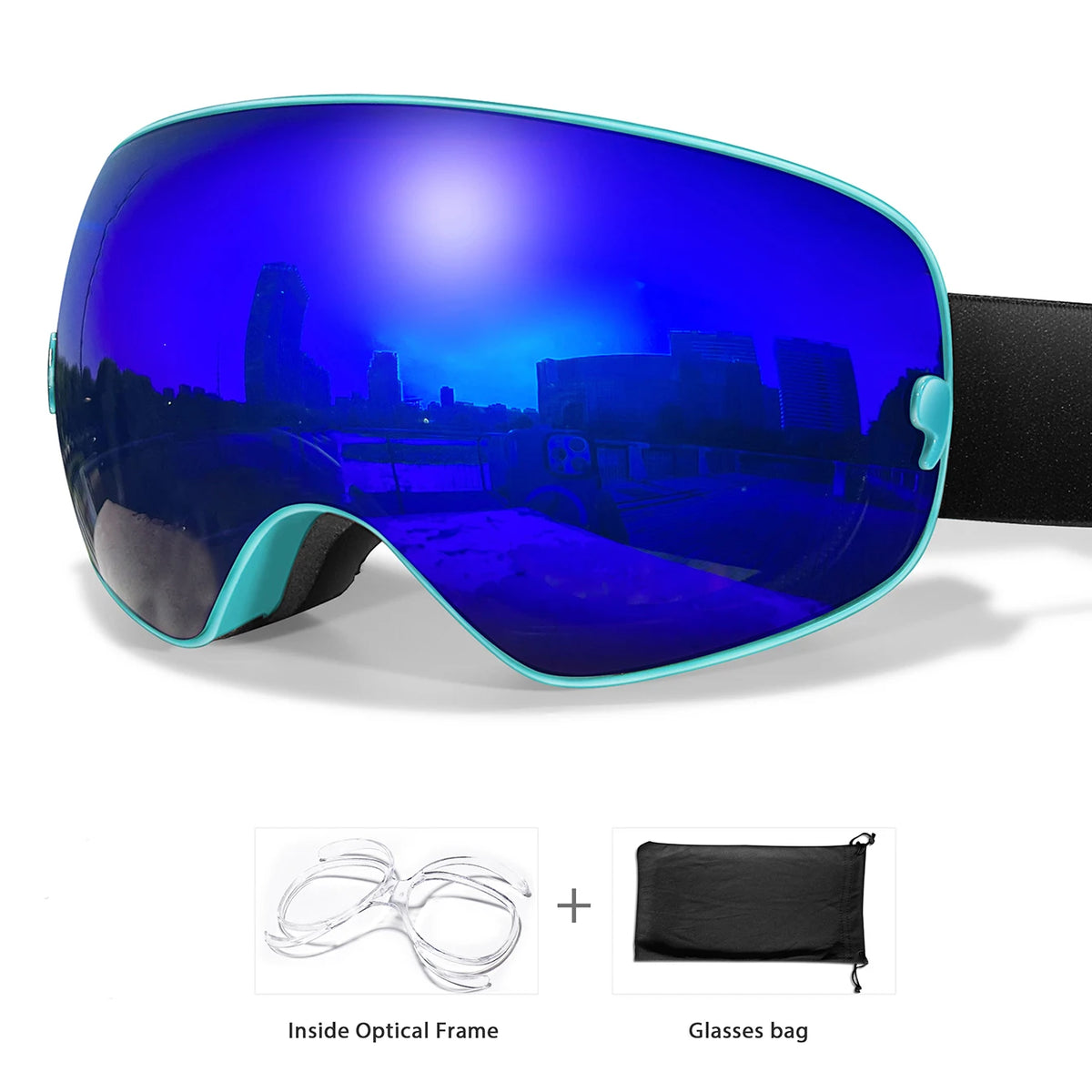 Gafas de esquí antivaho con lentes para hombres y mujeres - Esquí Snowboard Deportes al aire libre Protección UV