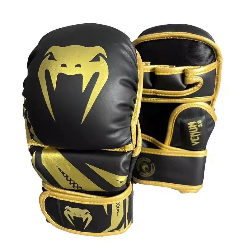 Guantes de Boxeo Bread, Guantes de Combate para Hombre y Mujer, Guantes de Medio Dedo para Entrenamiento de MMA, Guantes de Boxeo para Adultos, Guantes para Saco de Arena